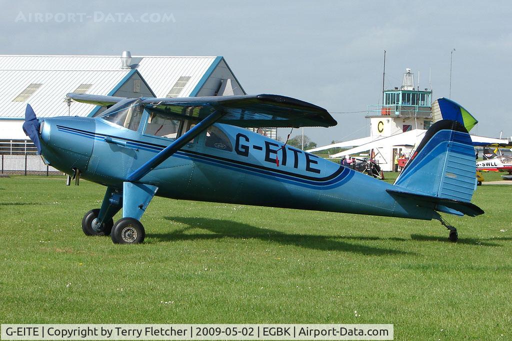 G-EITE, 1946 Luscombe 8F Silvaire C/N 3407, 1946 Luscombe 8F on the first day of the Luscombe and Cessna Historic Weekend Fly-in at Sywell UK