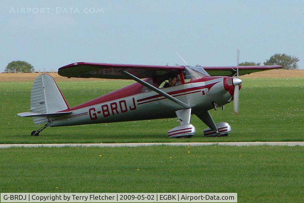 G-BRDJ, 1946 Luscombe 8F Silvaire C/N 3411, 1946 Luscombe 8F on the first day of the Luscombe and Cessna Historic Weekend Fly-in at Sywell UK