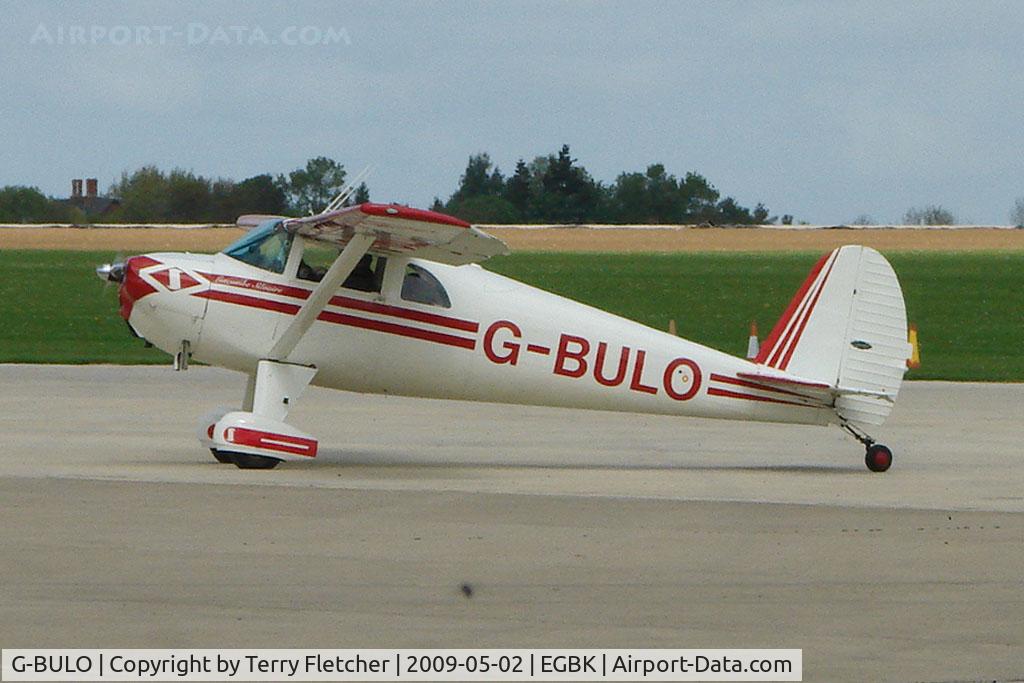 G-BULO, 1946 Luscombe 8F Silvaire C/N 4216, 1946 Luscombe 8F on the first day of the Luscombe and Cessna Historic Weekend Fly-in at Sywell UK
