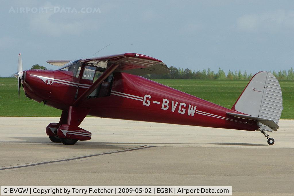 G-BVGW, 1947 Luscombe 8A C/N 4823, 1947 Luscombe 8A on the first day of the Luscombe and Cessna Historic Weekend Fly-in at Sywell UK