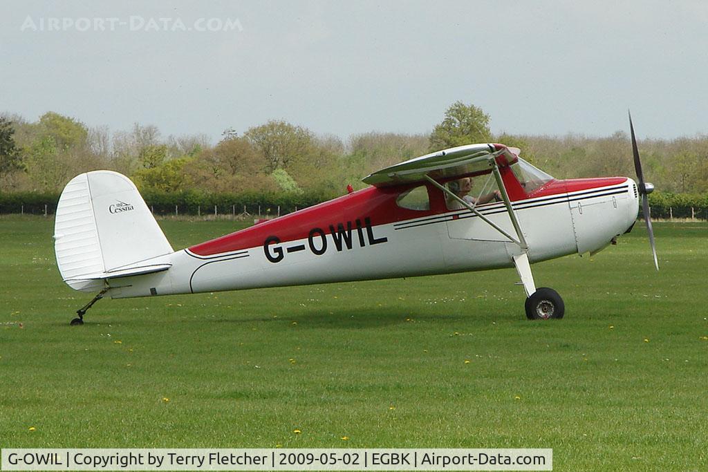 G-OWIL, 1947 Cessna 120 C/N 11725, Cessna 120 on the first day of the Luscombe and Cessna Historic Weekend Fly-in at Sywell UK
