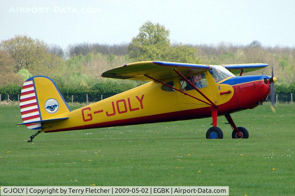 G-JOLY, 1947 Cessna 120 C/N 13872, 1947 Cessna 120 on the first day of the Luscombe and Cessna Historic Weekend Fly-in at Sywell UK
