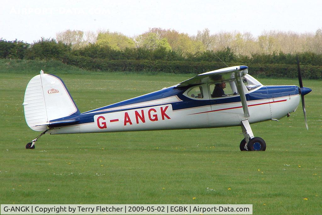 G-ANGK, 1950 Cessna 140A C/N 15396, 1950 Cessna 140A on the first day of the Luscombe and Cessna Historic Weekend Fly-in at Sywell UK
