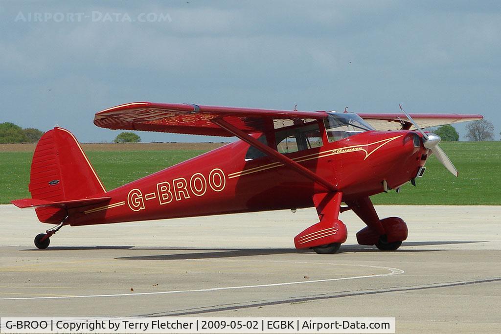 G-BROO, 1948 Luscombe 8E Silvaire C/N 6154, 1948 Luscombe 8E on the first day of the Luscombe and Cessna Historic Weekend Fly-in at Sywell UK