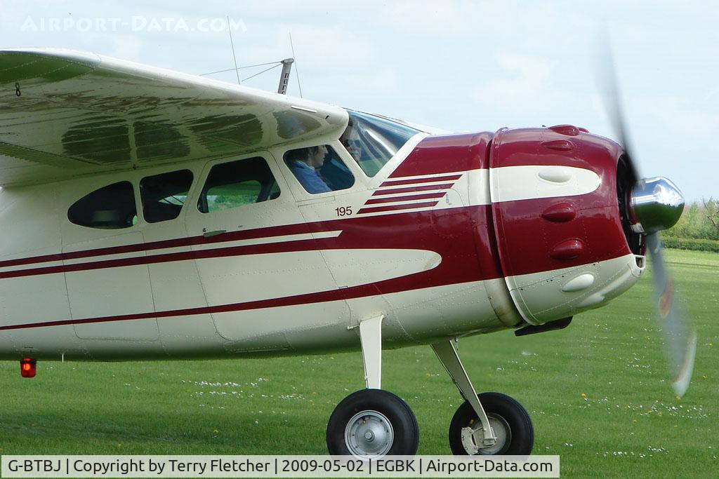 G-BTBJ, 1952 Cessna 190B C/N 16046, Close front view of 1952 Cessna 190 on the first day of the Luscombe and Cessna Historic Weekend Fly-in at Sywell UK