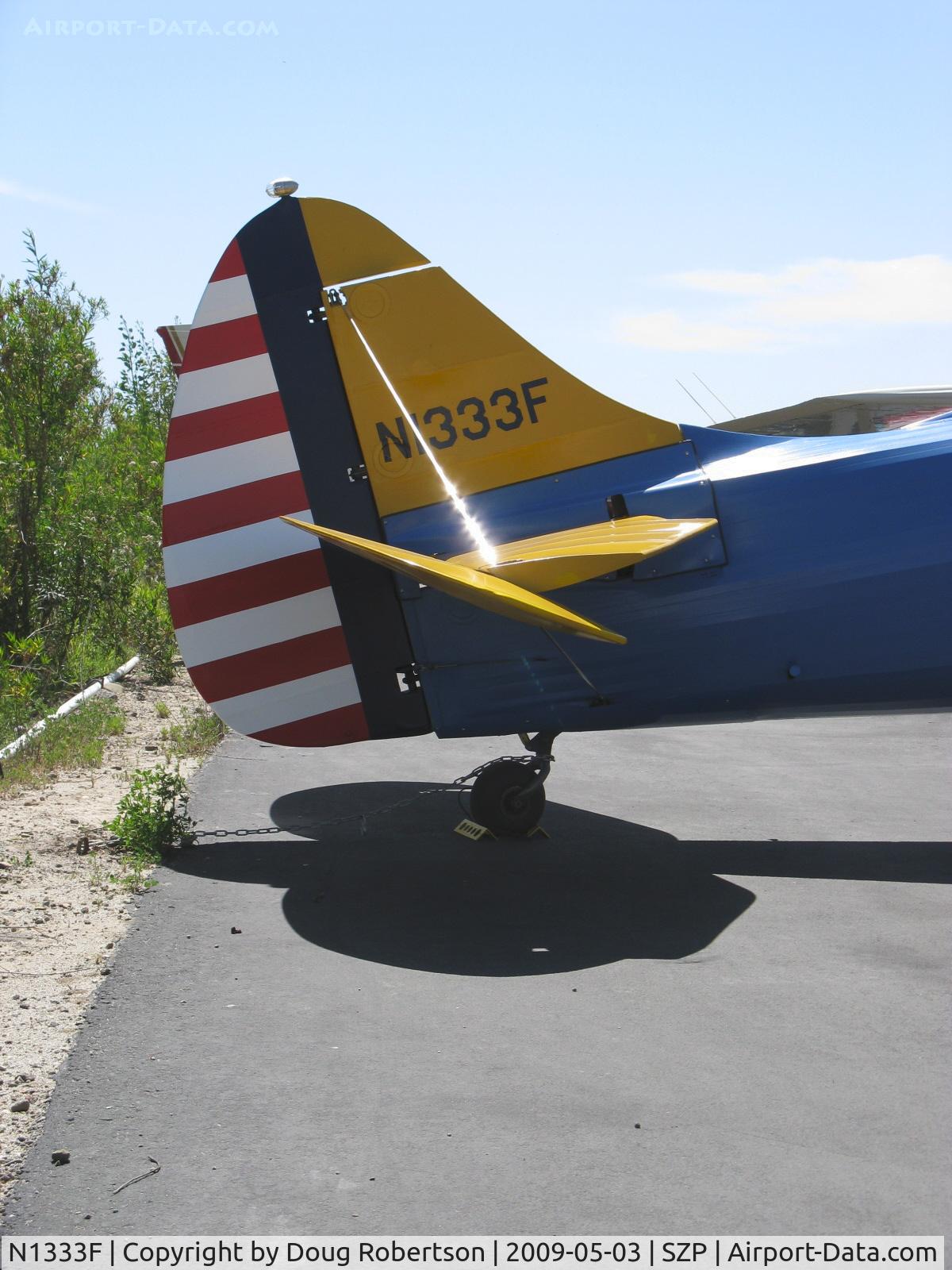 N1333F, Waco UPF-7 C/N 5464, Waco UPF-7, Continental W-670 220 Hp, tail