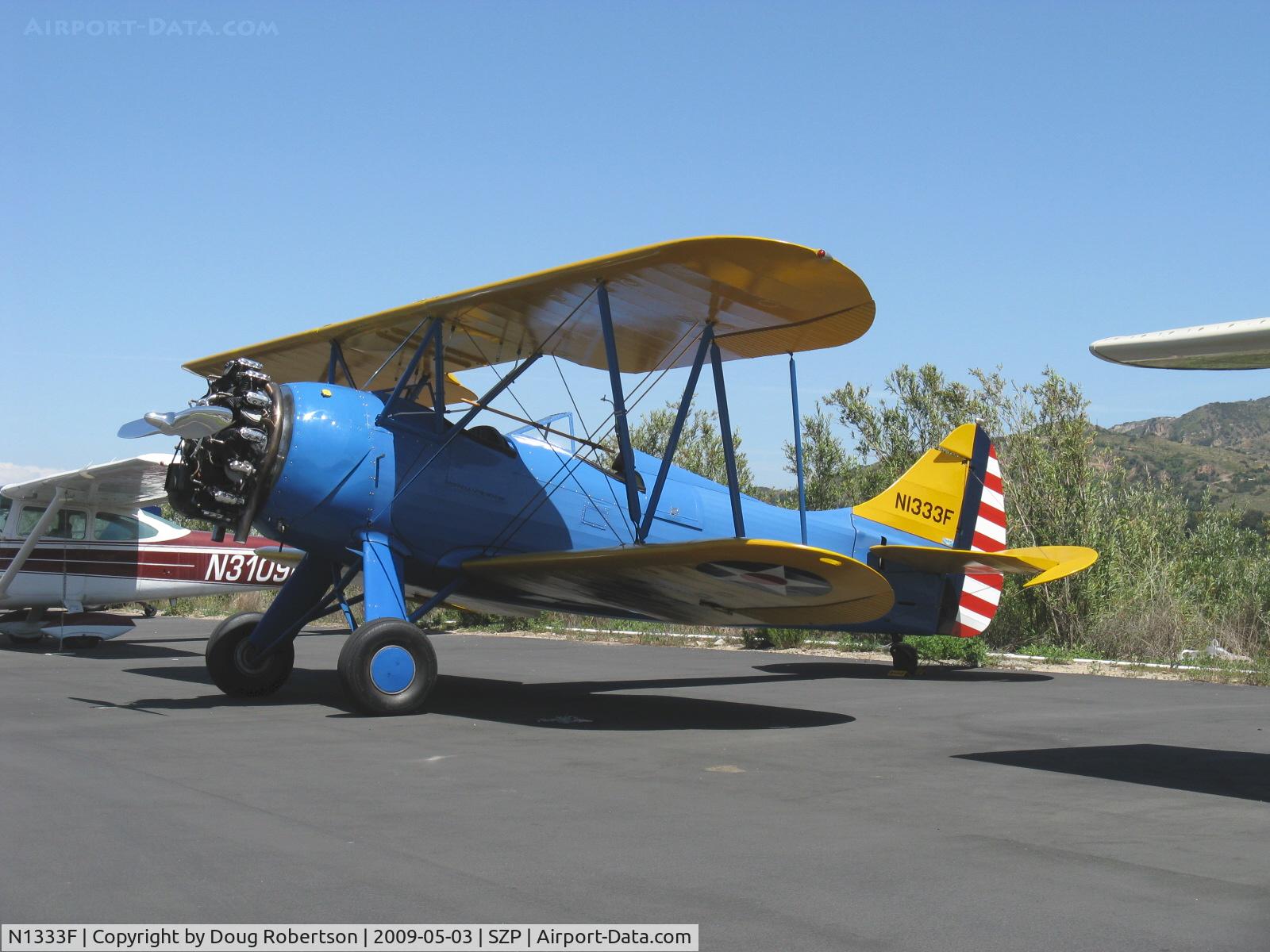 N1333F, Waco UPF-7 C/N 5464, Waco UPF-7, Continental W-670 220 Hp, the US Army Air Corps used Waco UPF-7s as the YPT-14, the last in 1942.