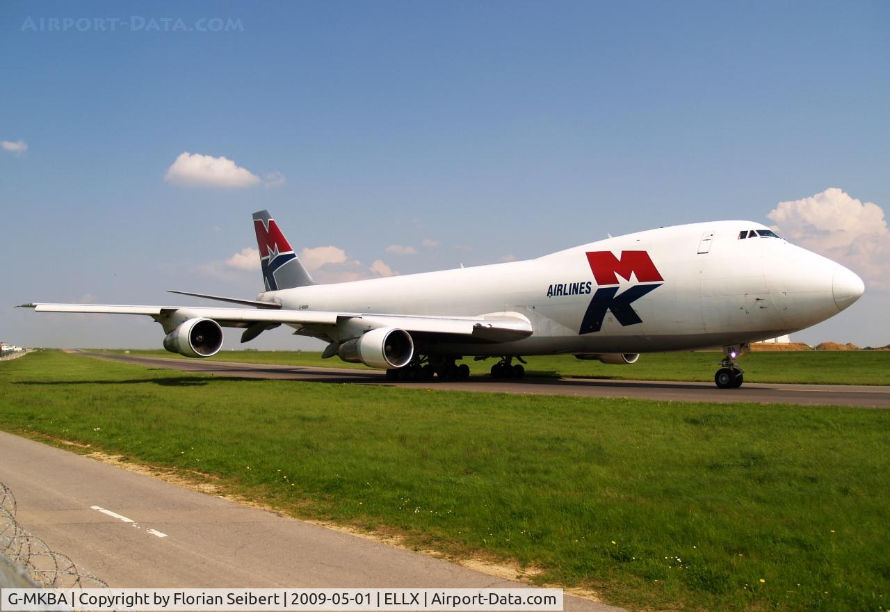 G-MKBA, 1980 Boeing 747-200F C/N 22481, taxi to the active