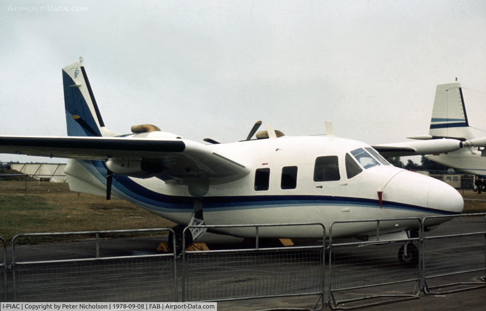 I-PIAC, Piaggio P-166DL-3 C/N 465, Piaggio P.166 on display at the 1978 Farnborough Airshow.