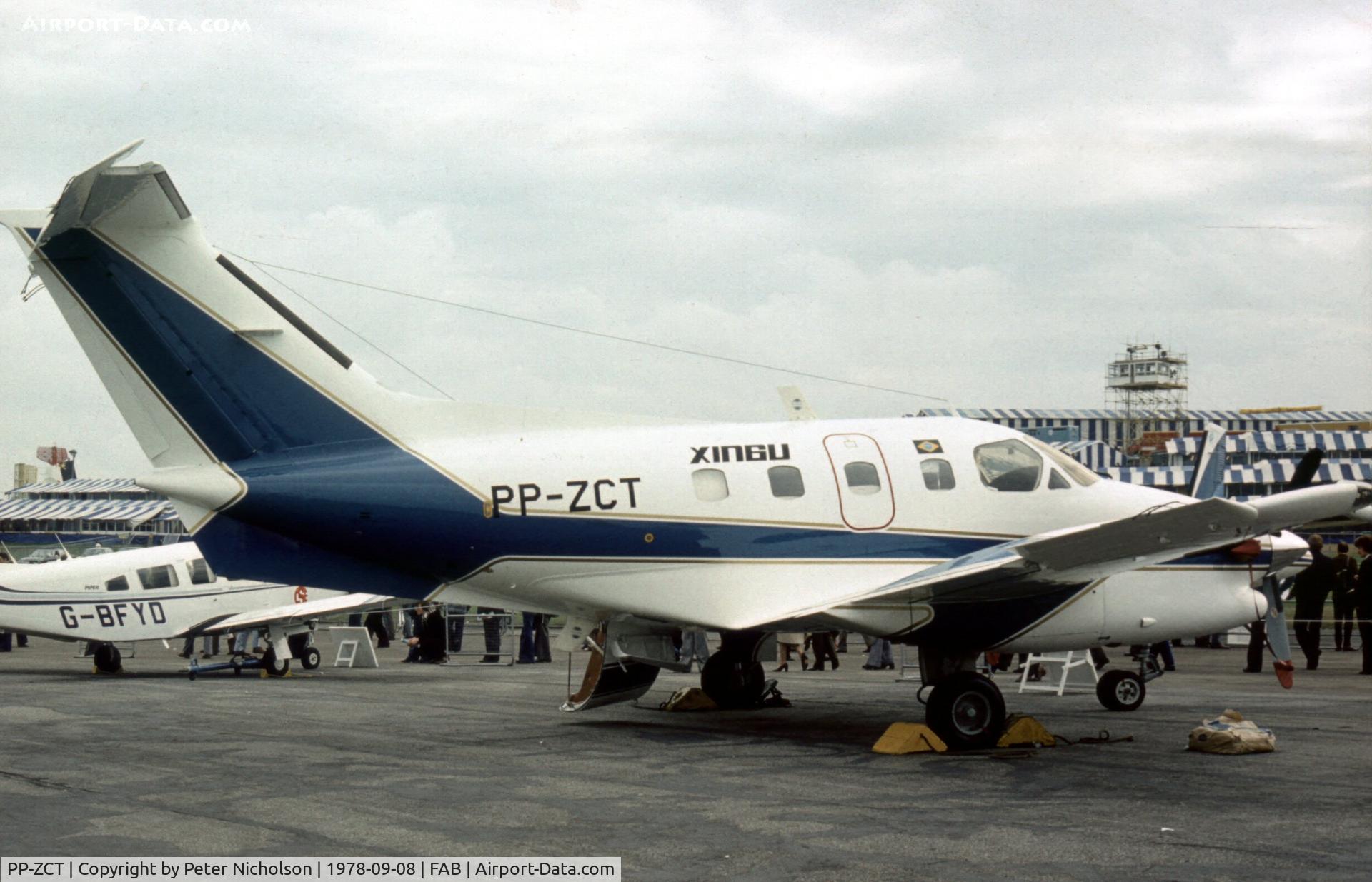 PP-ZCT, 1977 Embraer 121A Xingu C/N 121001, First production Xingu on display at the 1978 Farnborough Airshow.