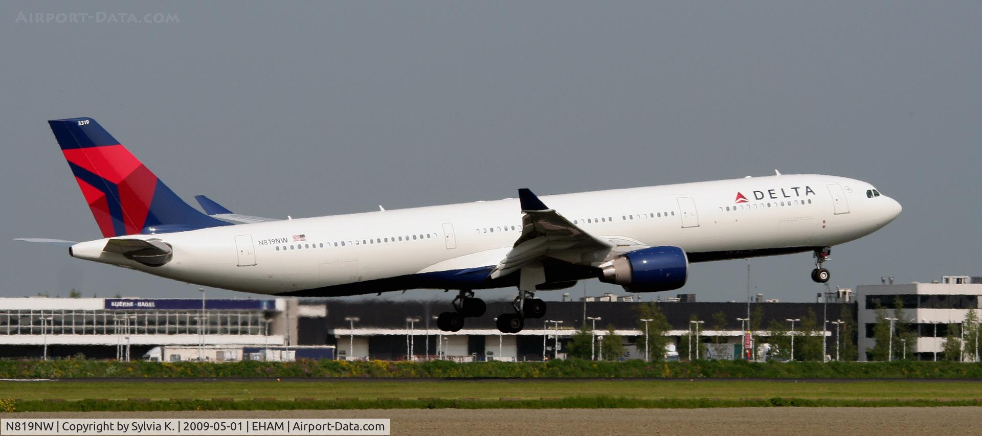N819NW, 2007 Airbus A330-323 C/N 0858, DELTA