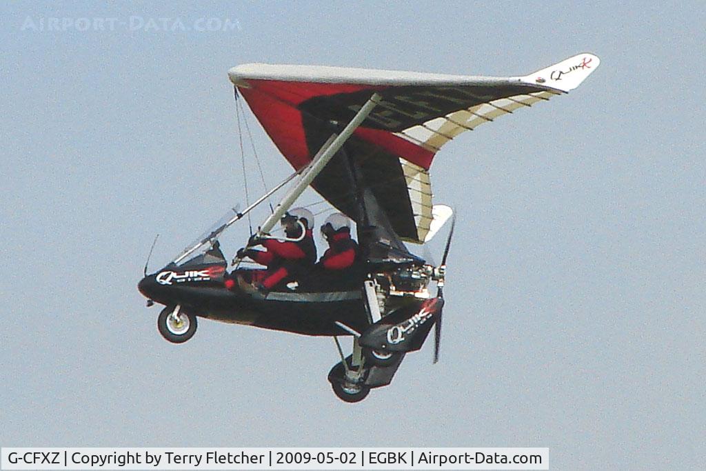 G-CFXZ, 2009 P&M Aviation QuikR C/N 8444, Microlight lifts off at Sywell