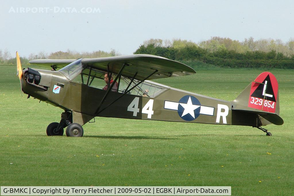 G-BMKC, 1943 Piper L-4H Grasshopper (J3C-65D) C/N 11145, 1943 Piper J3C At Sywell in May 2009 wearing Serial 329854