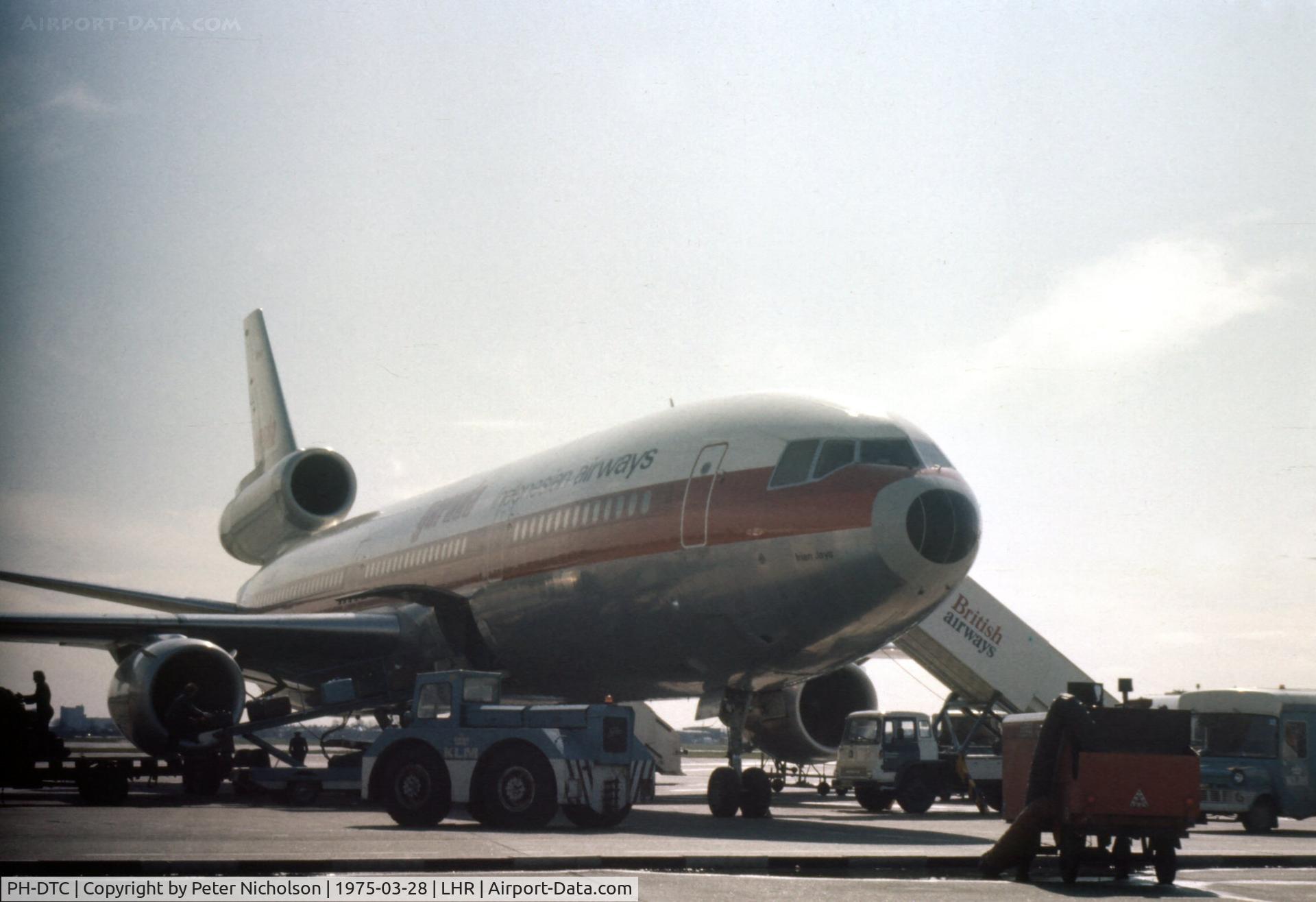PH-DTC, 1972 Douglas DC-10-30 C/N 46552, In the Spring of 1975 this DC-10-30 of KLM was leased to Garuda Indonesia Airways.