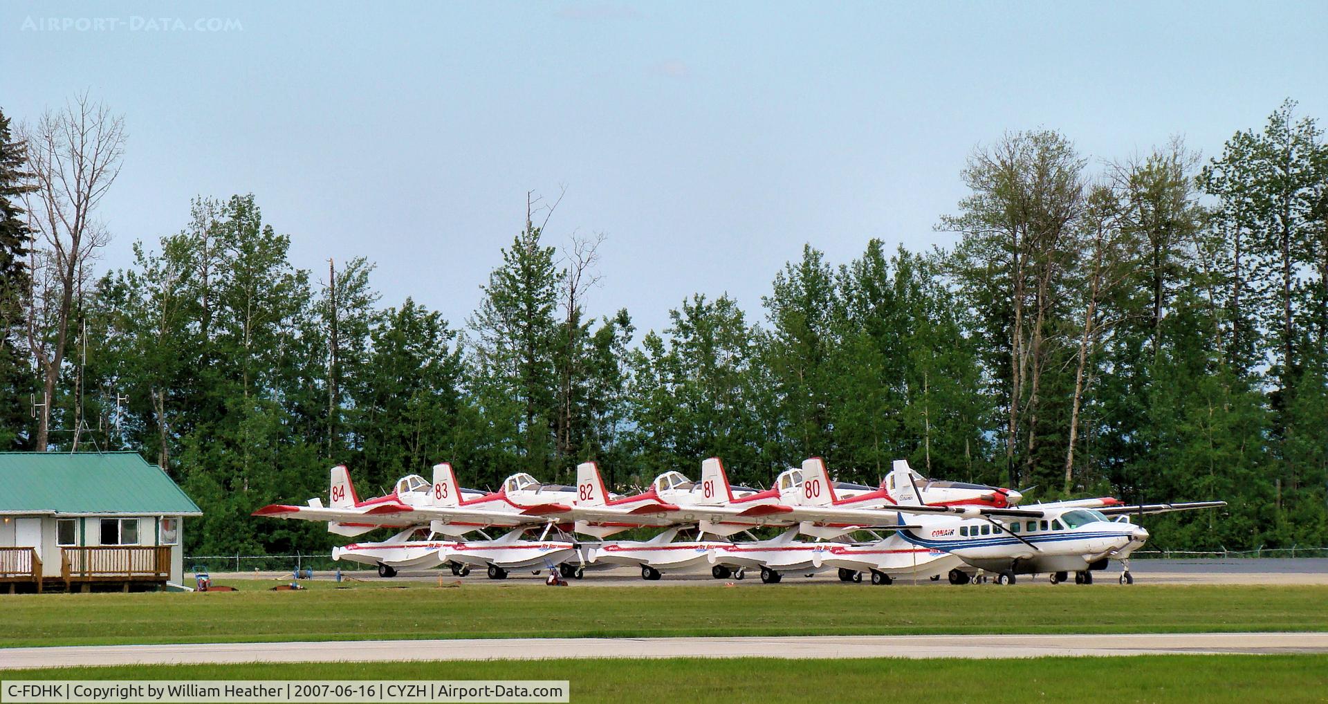 C-FDHK, 2004 Air Tractor AT-802F Fire Boss C/N 802A-0198, Slave Lake Air Tanker Base, All having  a well deserved rest