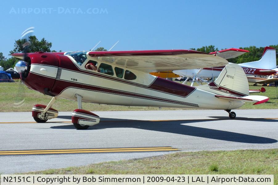 N2151C, 1954 Cessna 195B Businessliner C/N 16136, Sun N Fun 2009 - Lakeland, Florida