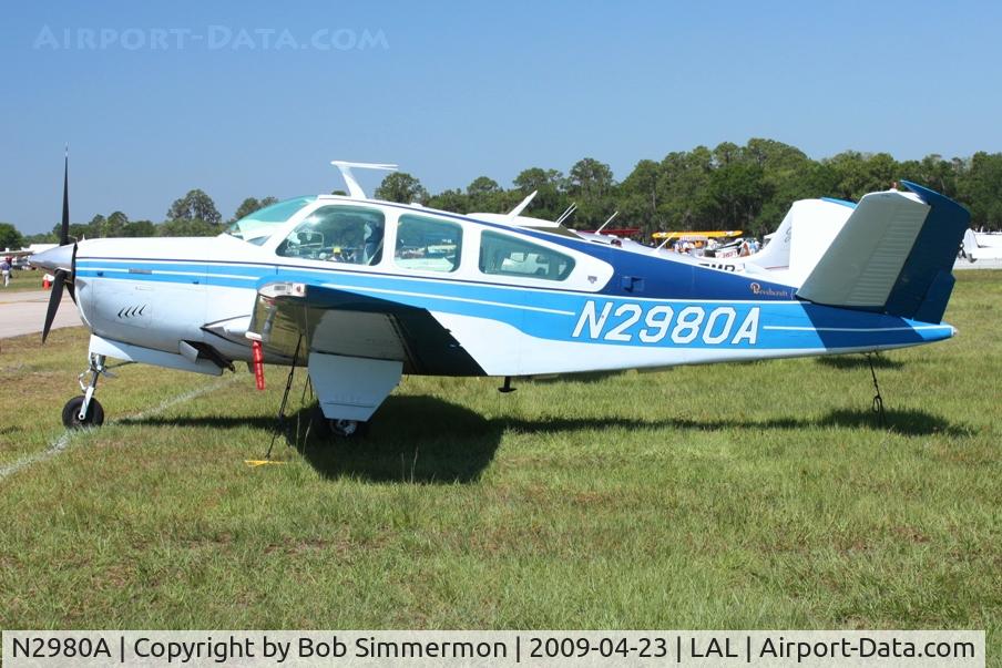 N2980A, 1978 Beech V35B Bonanza C/N D-10154, Sun N Fun 2009 - Lakeland, Florida