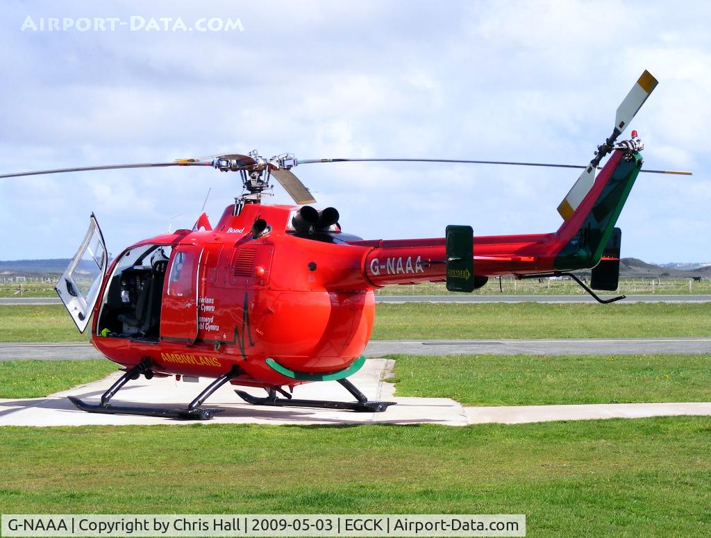 G-NAAA, 1993 MBB Bo-105DBS-4 C/N S-34/912, North Wales Air Ambulance operated by Bond Air Services. Previous ID: G-BUTN