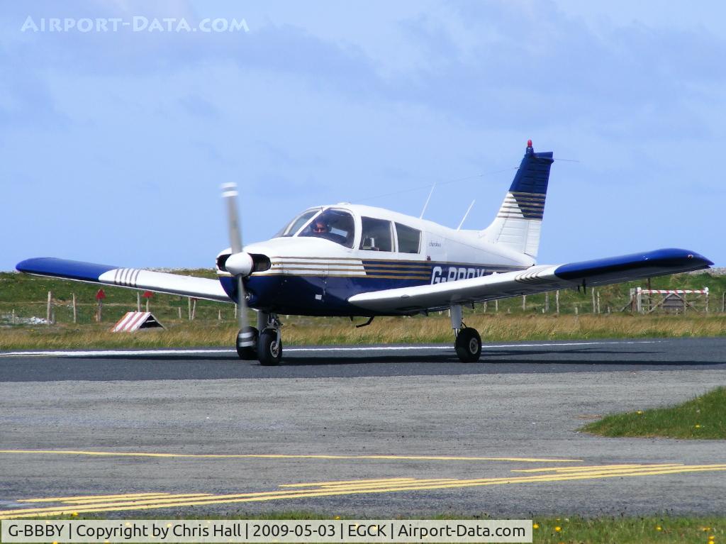 G-BBBY, 1973 Piper PA-28-140 Cherokee C/N 28-7325533, P F A fly-in at Caernarfon