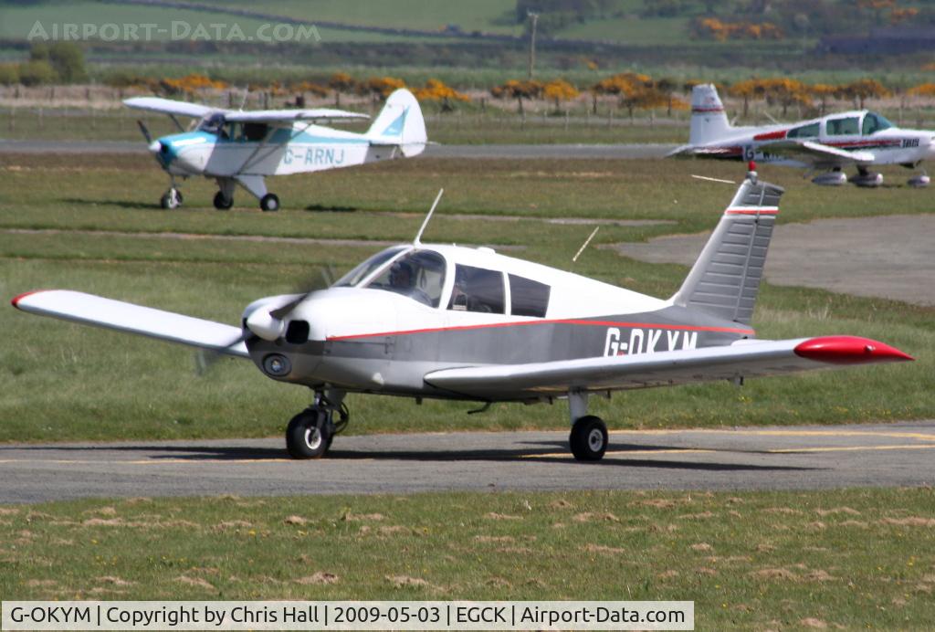 G-OKYM, 1967 Piper PA-28-140 Cherokee C/N 28-23303, P F A fly-in at Caernarfon