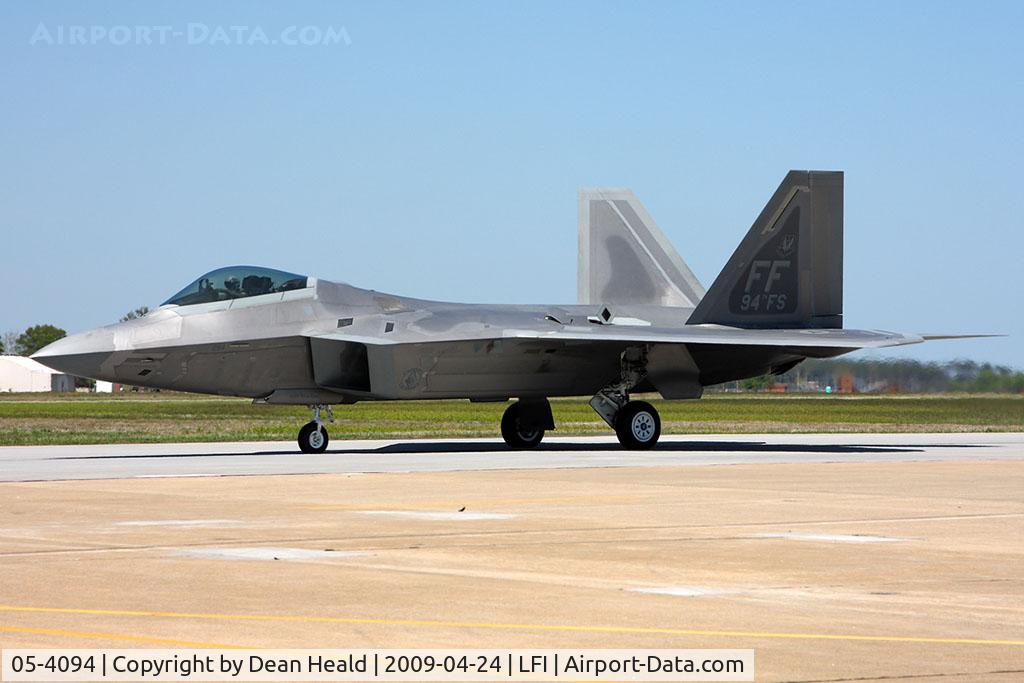 05-4094, 2005 Lockheed Martin F-22A Raptor C/N 4094, USAF Lockheed Martin F-22A Raptor 05-4094 of the 94th FS 