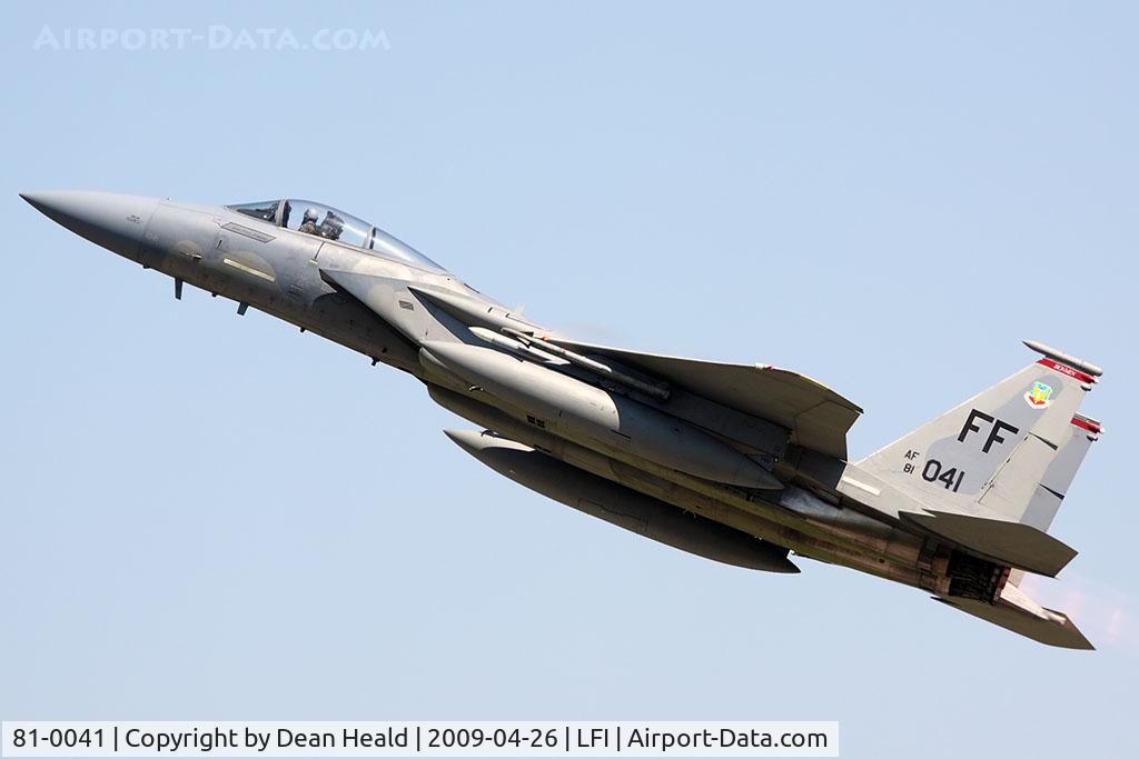 81-0041, 1981 McDonnell Douglas F-15C Eagle C/N 0789/C224, USAF McDonnell Douglas F15C Eagle 81-0041 of the 71st FS 