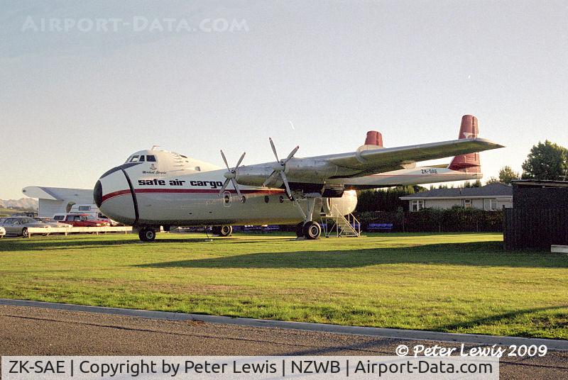 ZK-SAE, 1965 Armstrong Whitworth AW650 Argosy 222 C/N 6802, Safe-Air Ltd., Blenheim - tourist trap display
