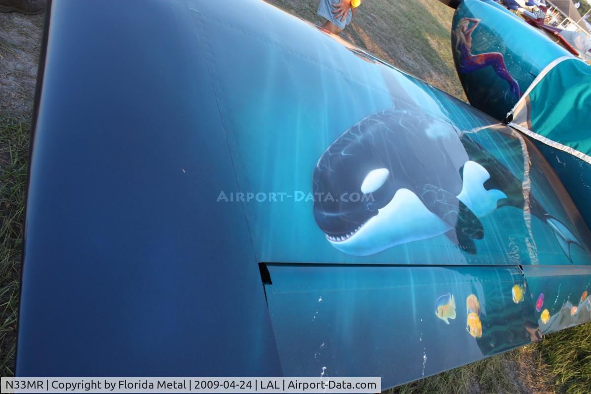 N33MR, 2007 Vans RV-7A C/N 72735, RV7A - Shamu the Killer Whale on wing