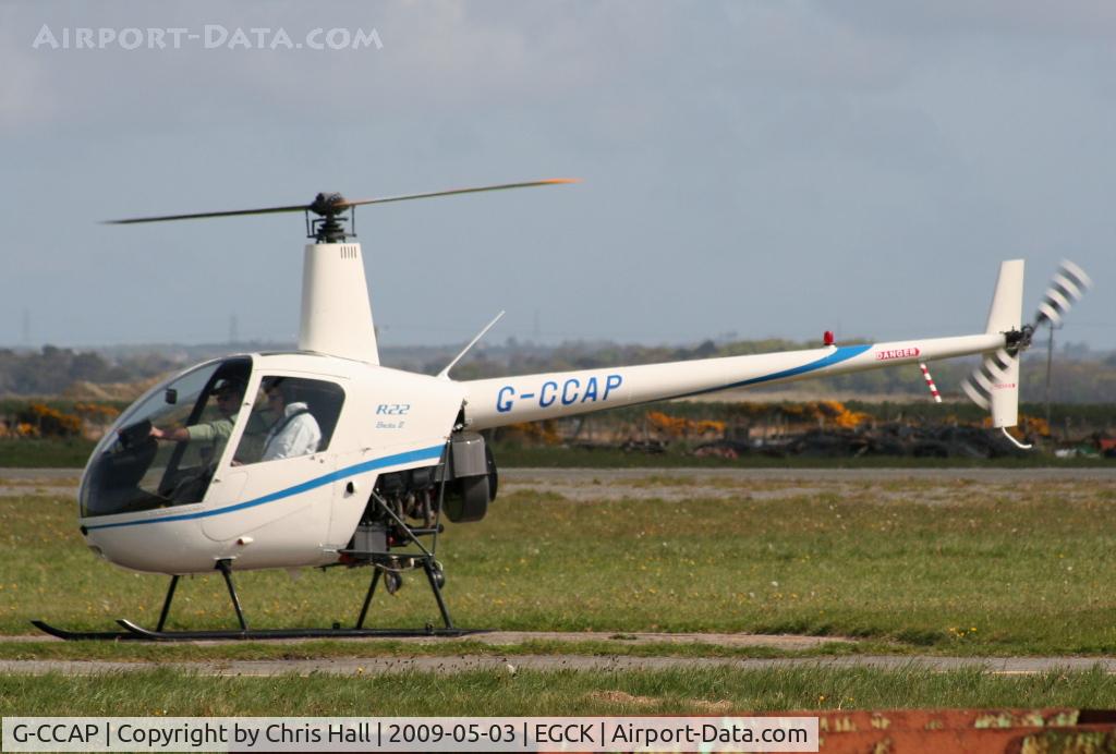 G-CCAP, 2003 Robinson R22 Beta II C/N 3413, P F A fly-in at Caernarfon