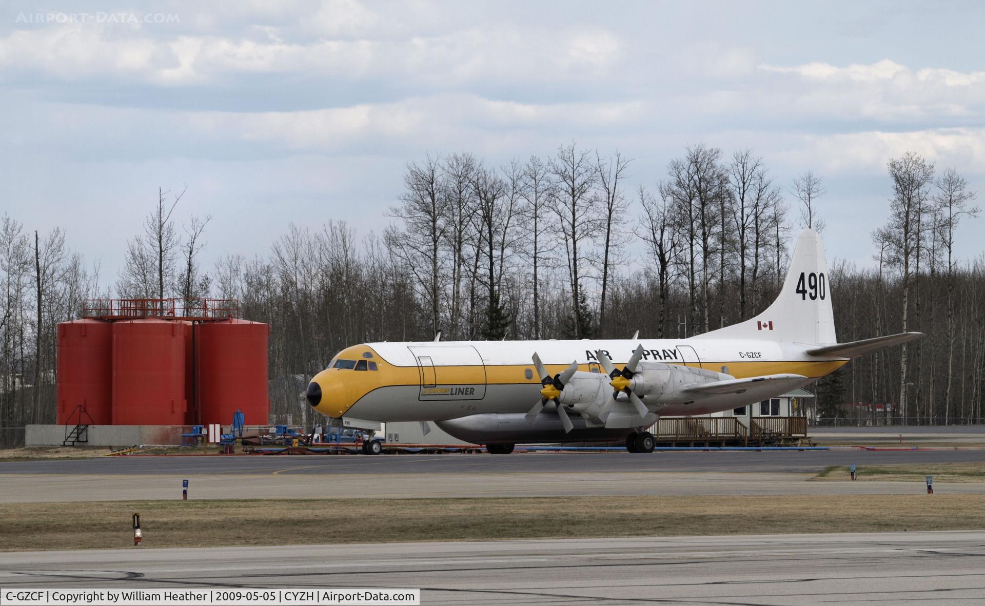 C-GZCF, 1960 Lockheed L-188C(F)  Electra C/N 1091, Slave Lake Air Tanker Base