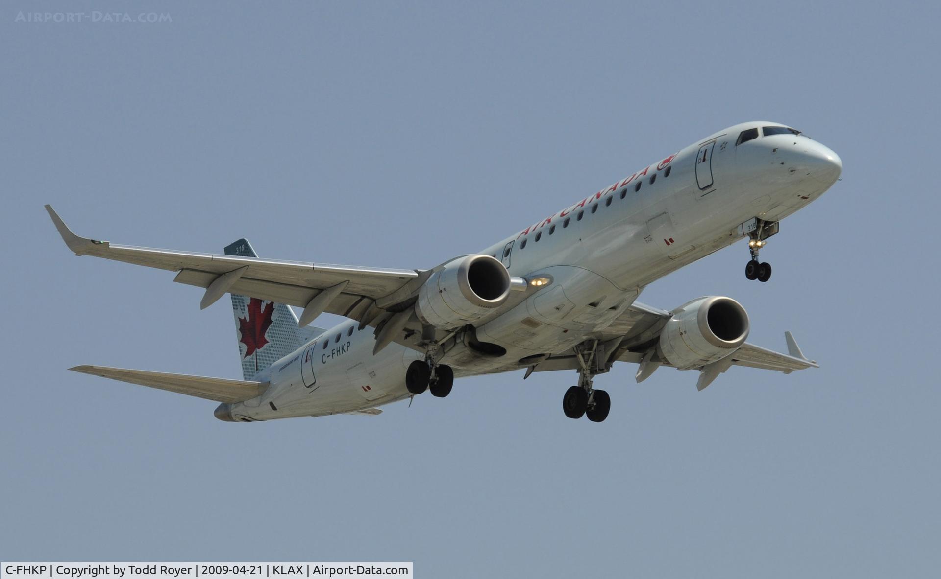 C-FHKP, 2006 Embraer 190AR (ERJ-190-100IGW) C/N 19000055, Landing 24R at LAX