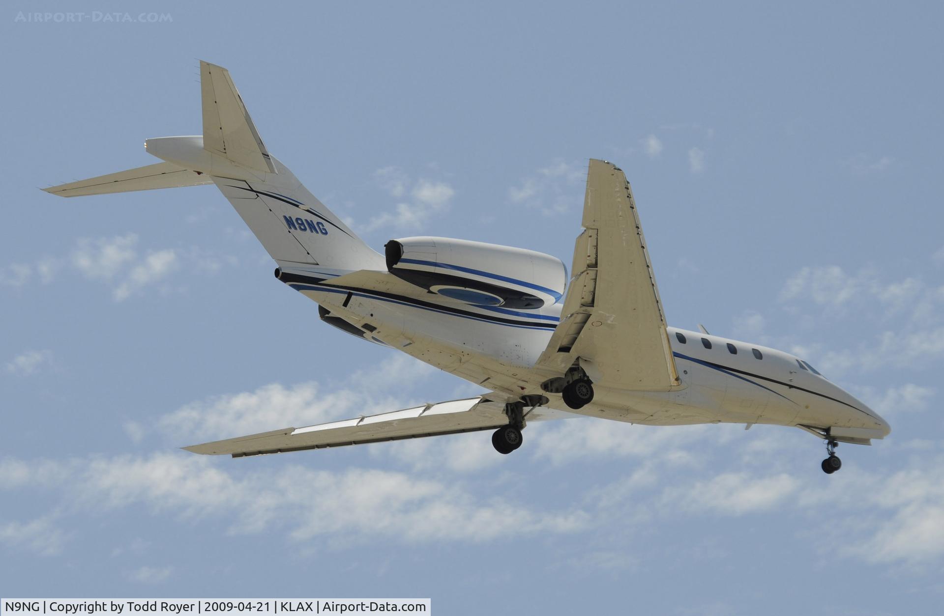 N9NG, 2003 Cessna 750 Citation X Citation X C/N 750-0213, Landing 24R at LAX