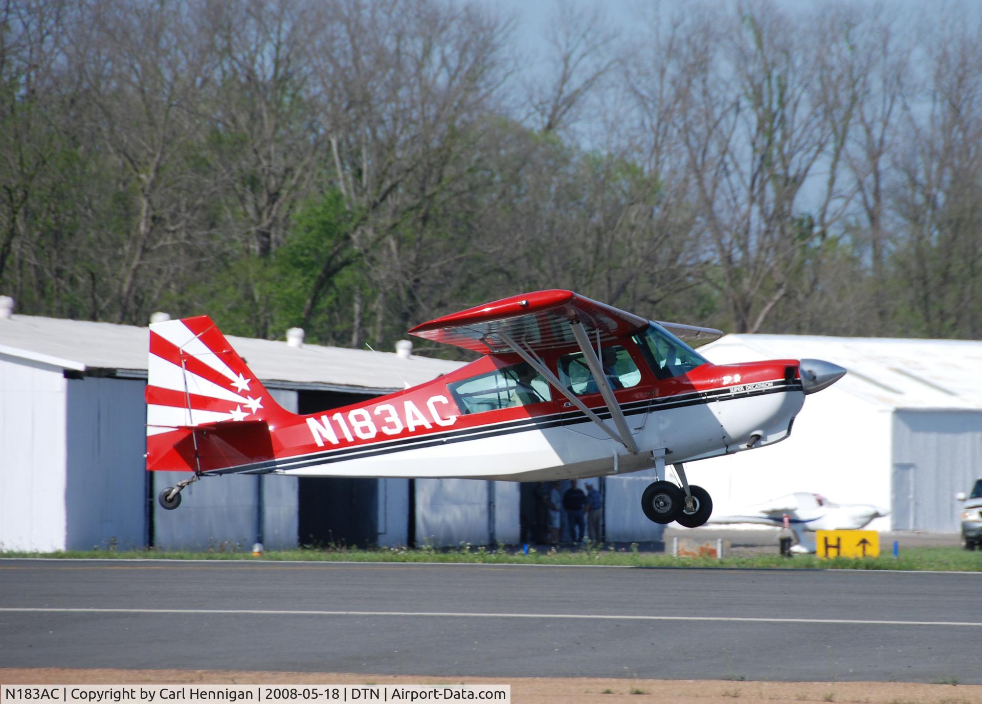 N183AC, 1994 American Champion 8KCAB Decathlon C/N 728-94, Landing runway 14