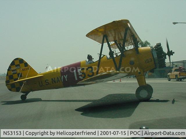 N53153, 1940 Boeing/Stearman A75N1 (PT17/N2S-3S) C/N 75-731, Taxiing in for display
