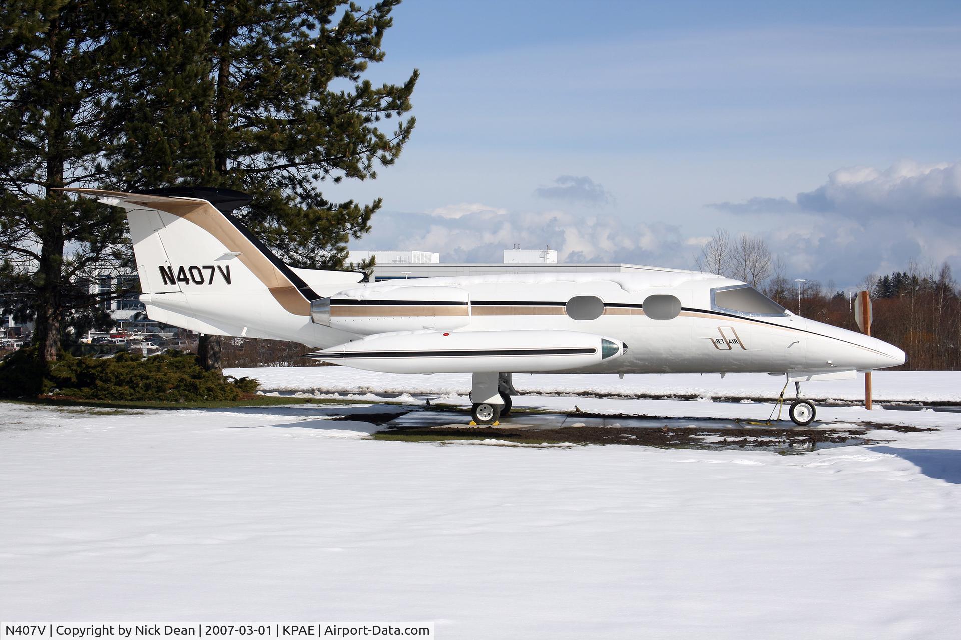 N407V, 1965 Learjet 23 C/N 23-034, KPAE (Painted as N407V this aircraft actually carried N154AG)