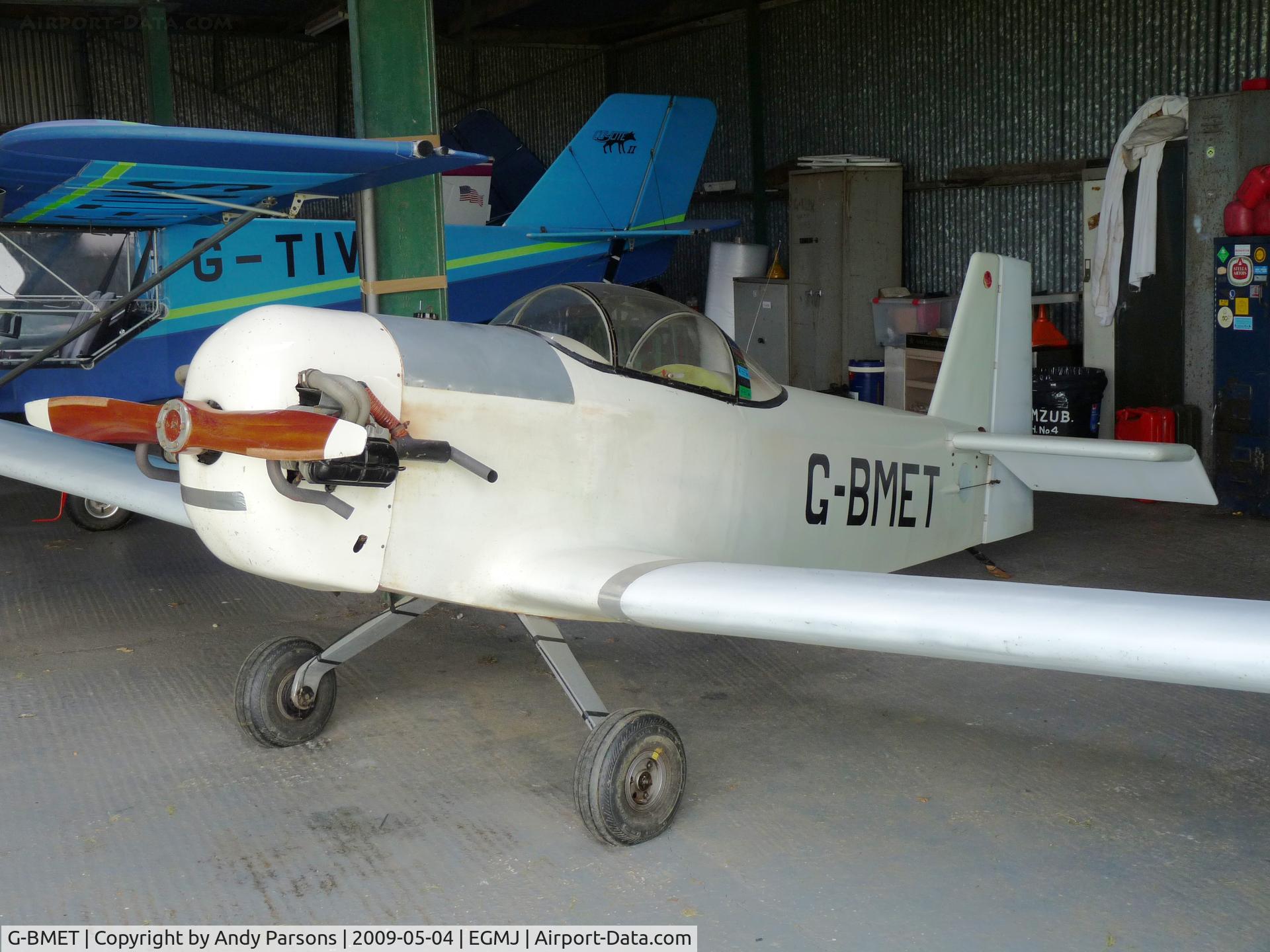 G-BMET, 1988 Taylor Monoplane C/N PFA 1465, Hangered at Little Gransden
