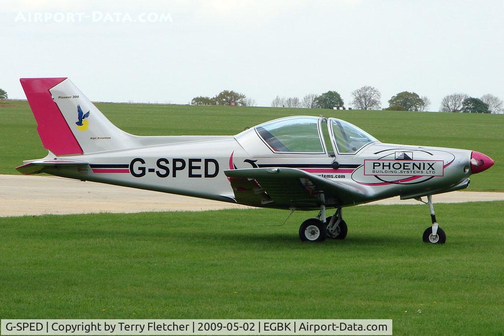 G-SPED, 2008 Alpi Aviation Pioneer 300 C/N LAA 330-14797, Sports Aircraft At Sywell in May 2009