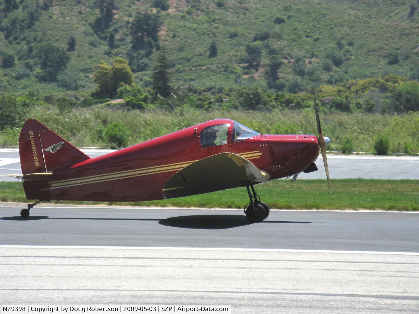 N29398, 1940 Culver LCA C/N 191, 1940 Culver LCA CADET, Continental A&C75 75 Hp, landing roll Rwy 22