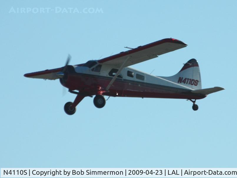 N4110S, 1953 De Havilland Canada DHC-2 Beaver Mk.1 C/N 593, Departing Sun N Fun 2009 - Lakeland, Florida