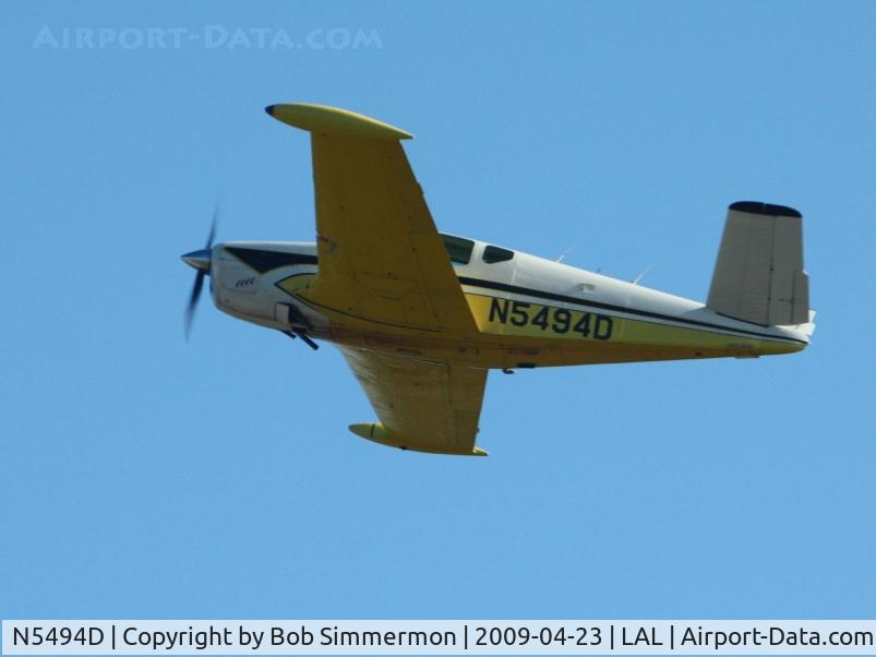 N5494D, 1957 Beech H35 Bonanza C/N D-5026, Departing Sun N Fun 2009 - Lakeland, Florida
