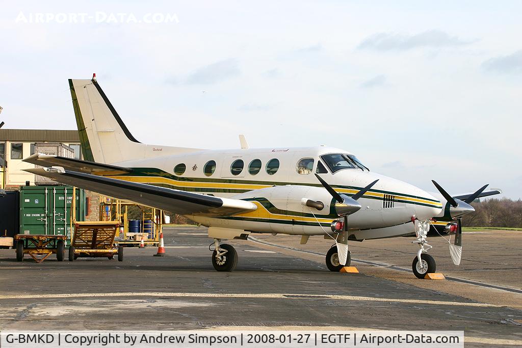 G-BMKD, 1984 Beech C90A King Air C/N LJ-1069, Sitting on the ramp at Fairoaks.