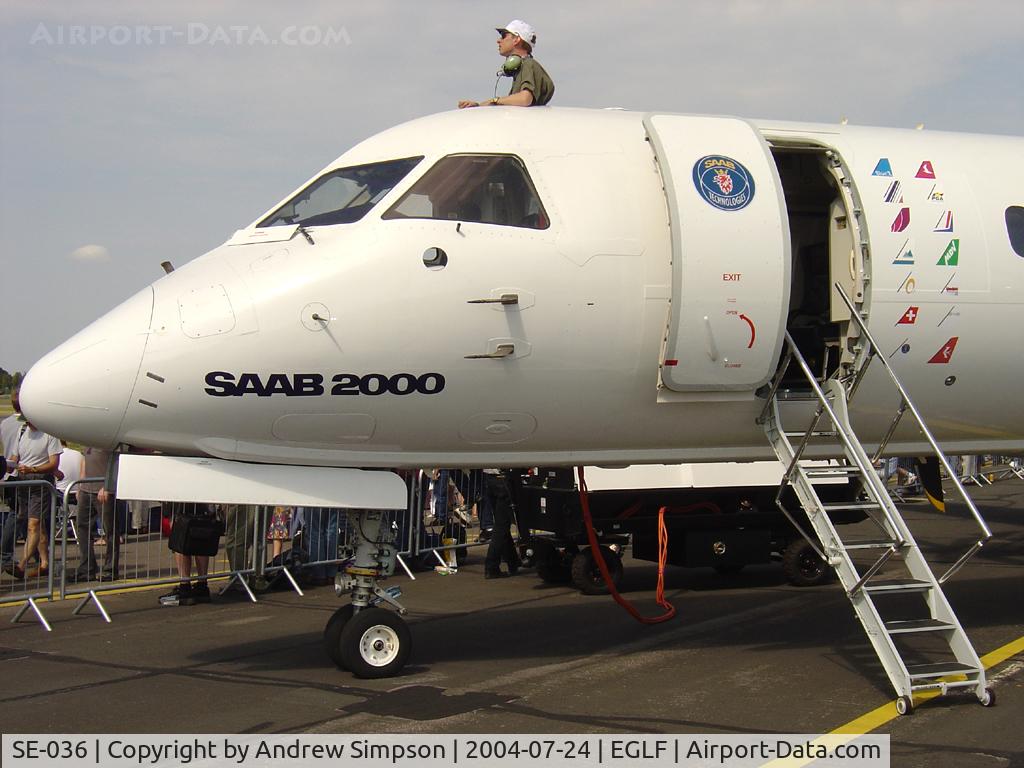 SE-036, 1996 Saab 2000 C/N 2000-036, Farnborough Airshow 2004.
