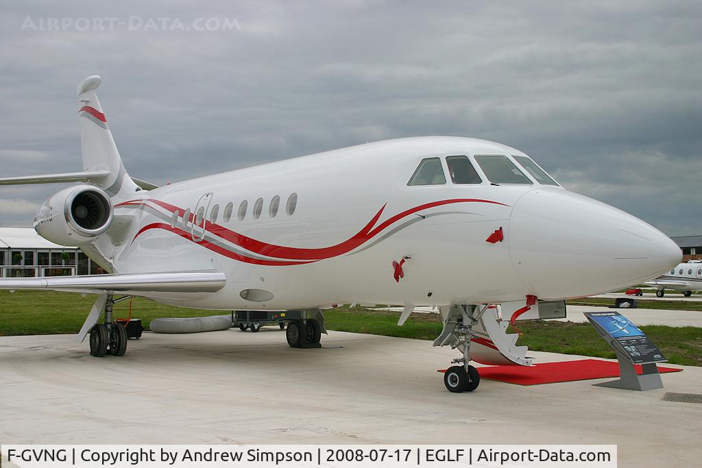 F-GVNG, 2006 Dassault Falcon 2000LX C/N 114, Farnborough Airshow 2008.