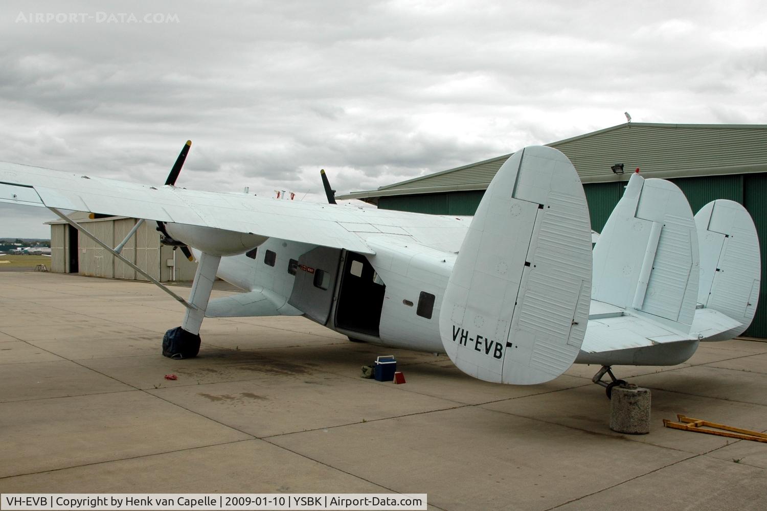 VH-EVB, 1962 Scottish Aviation Twin Pioneer Series 3 C/N 586, Immeculate Twin Pioneer at Bankstown airport, Sydney.