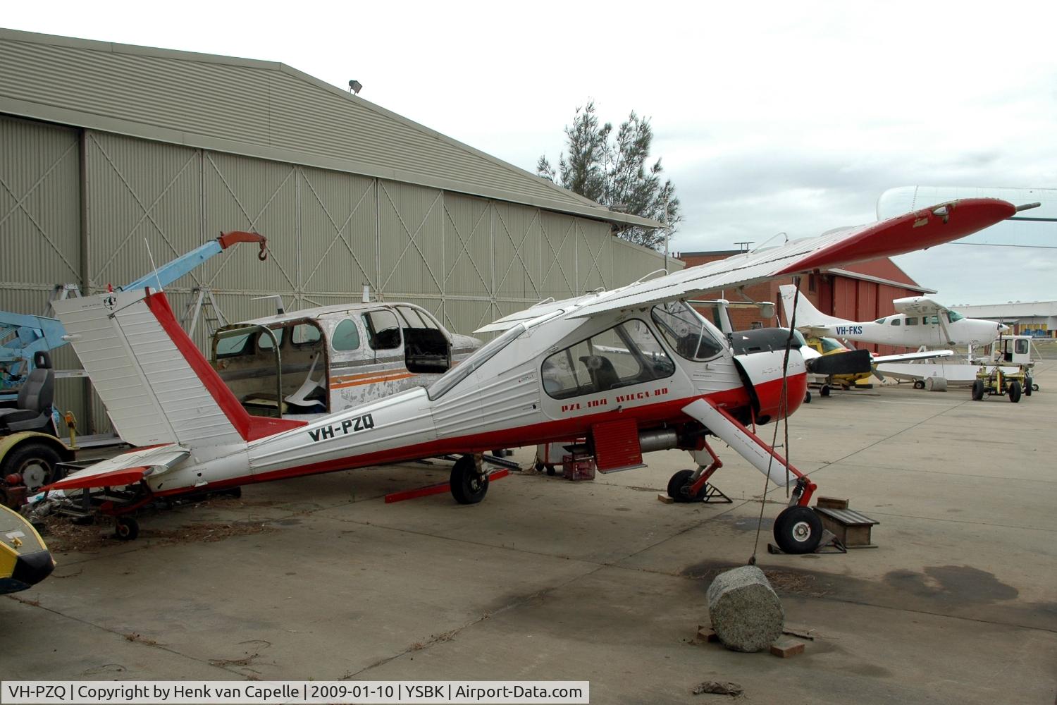 VH-PZQ, 1990 PZL-Okecie PZL-104 Wilga 35A C/N CF20900894, Wilga at Bankstown airport, Sydney.