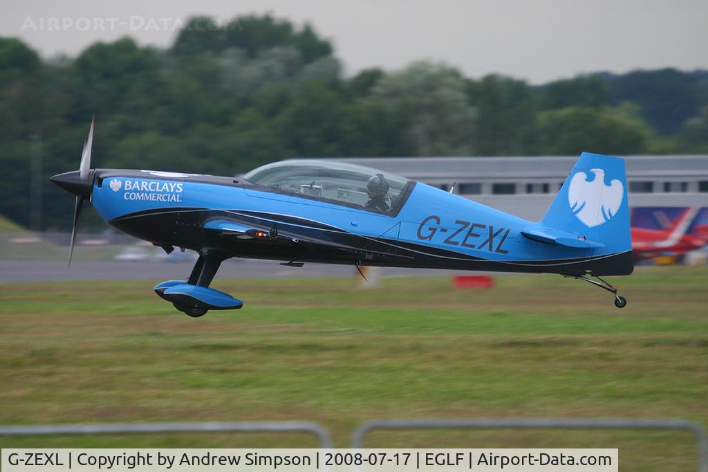 G-ZEXL, 2006 Extra EA-300L C/N 1225, Farnborough Airshow 2008.