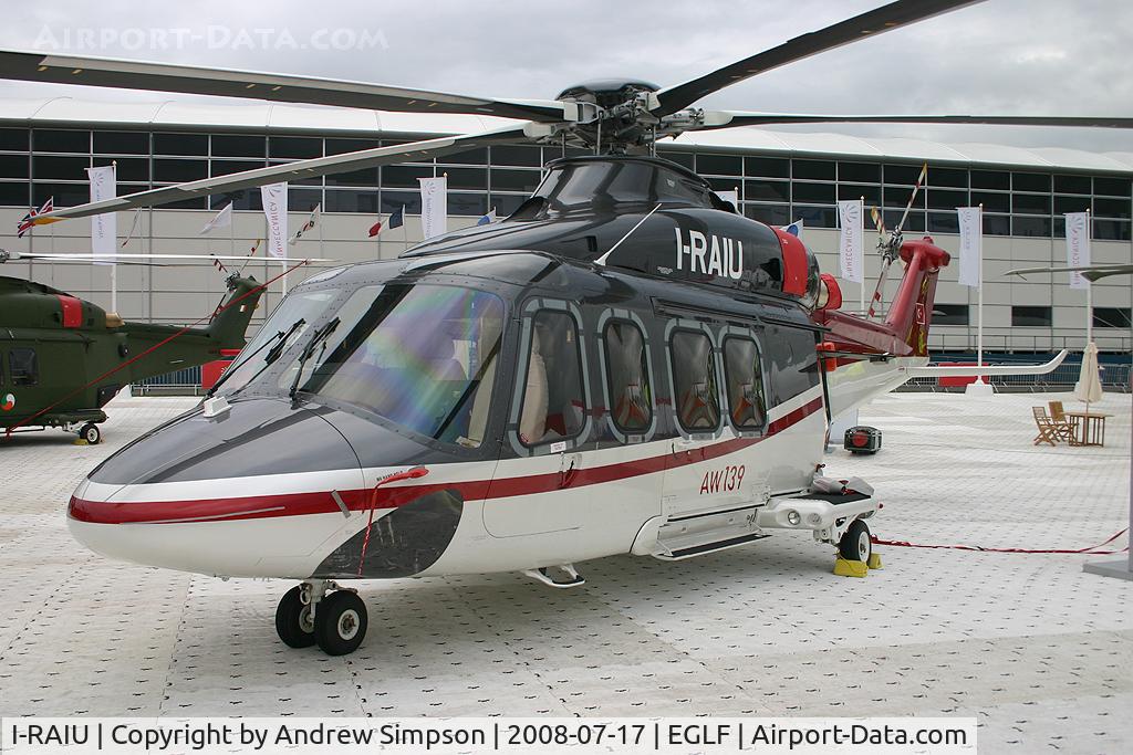 I-RAIU, AgustaWestland AW-139 C/N 31133, Farnborough Airshow 2008.