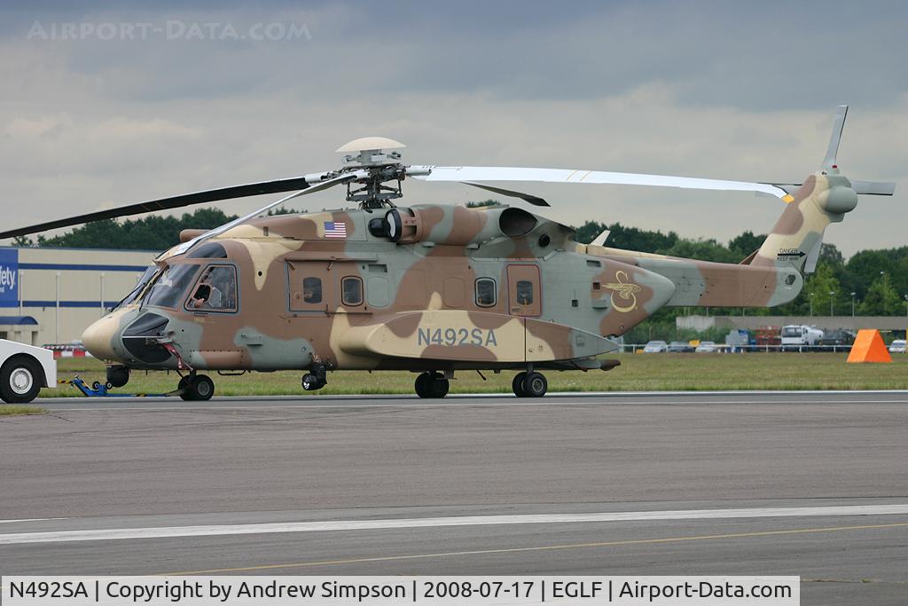 N492SA, 2001 Sikorsky S-92 C/N 920004, Farnborough Airshow 2008.