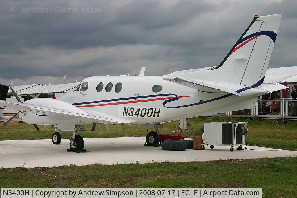 N3400H, 2008 Hawker Beechcraft C90GTI King Air King Air C/N LJ-1890, Farnborough Airshow 2008.