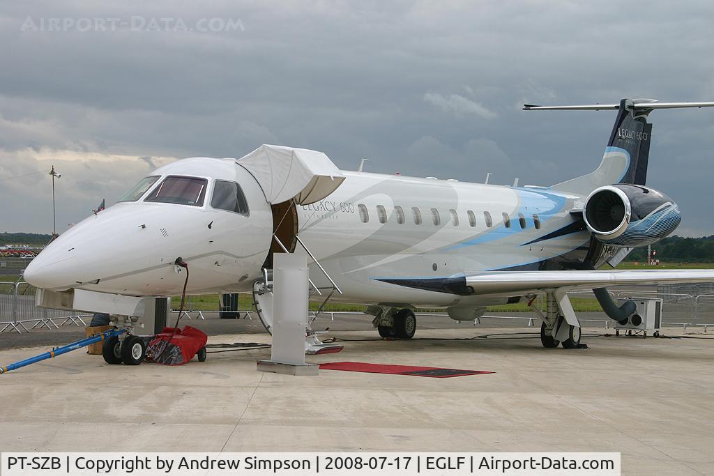 PT-SZB, 2008 Embraer EMB-135BJ Legacy 600 C/N 14501029, Farnborough Airshow 2008.
